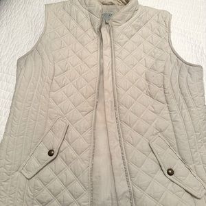 Joules cream-colored quilted vest